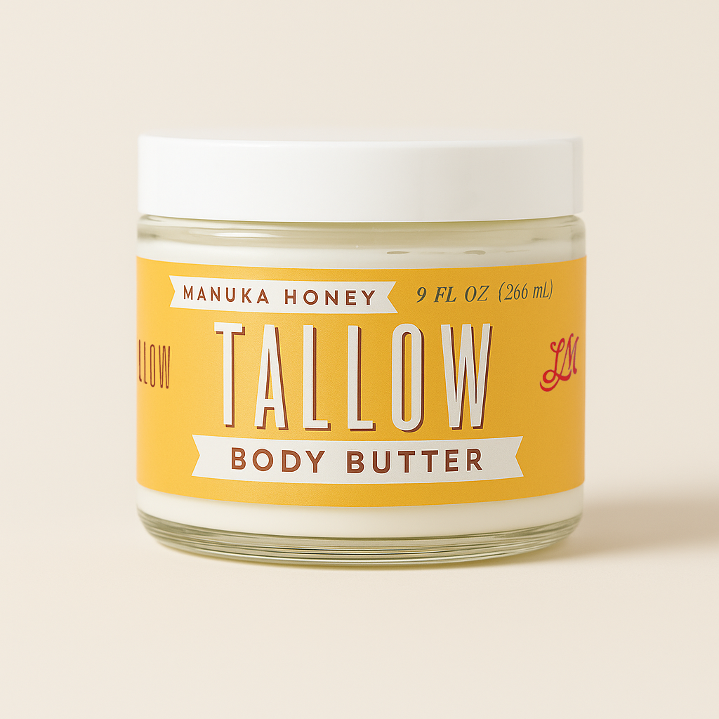Manuka Honey + Rosehip Tallow Body Butter – Deeply Nourishing & Repairing Natural Skincare